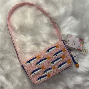 🐟🌸 Viral Pink Sardine Beaded Shoulder Bag NWT Beach Girlie Aesthetic 🌊💕